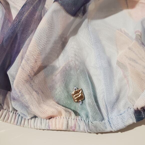 Fabletics Treva Long-Sleeve Mesh Surplice Draped Feather Top Women's Size XS - Picture 7 of 10